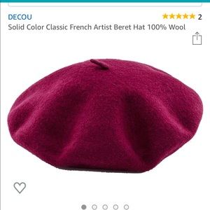 Beret Hat- Burgundy/Wine color